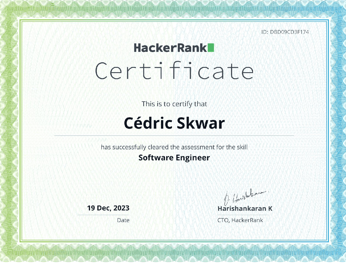 Hackerrank software engineer